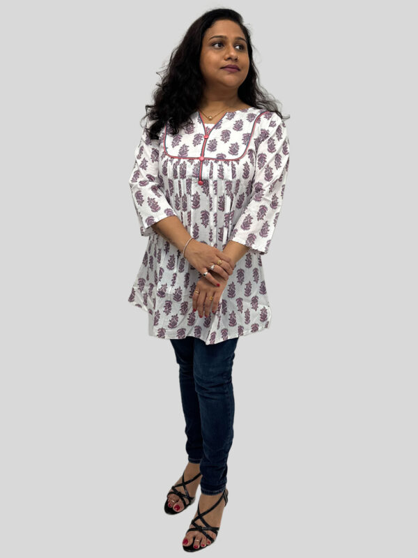 White color pure cotton short kurta