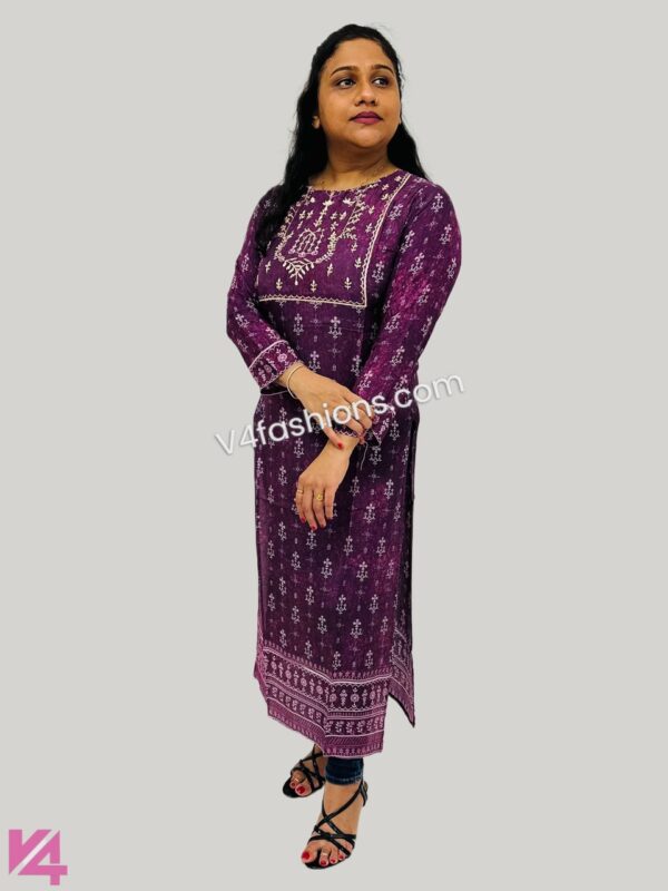 Magenta Pure Muslin kurta