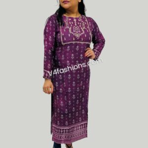 Magenta Pure Muslin kurta