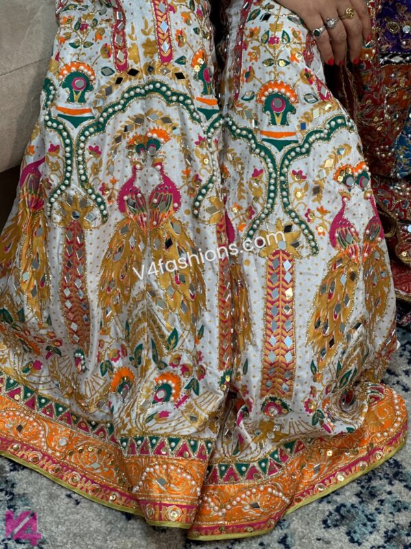 Pakistani sharara suit* Purple Top and muliticolour Sharara suit